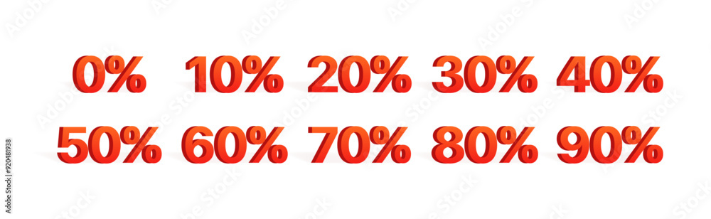 Discount set icons. Flat style. Vector icons. Discount set icons. Flat style. Vector icons.