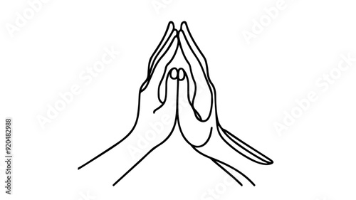 high five line art illustration