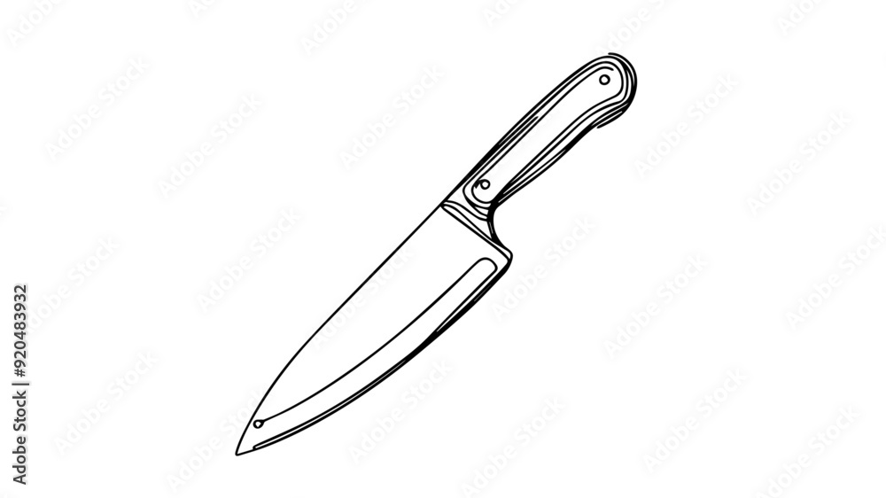 chief knife one line illustration chief knife one line illustration