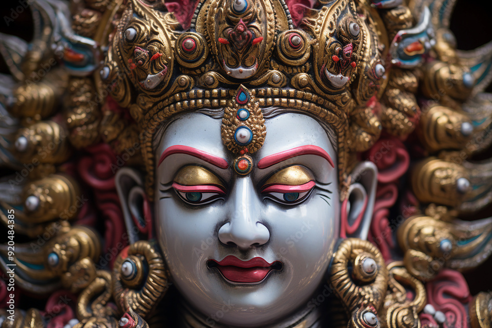 Statue of god created with generative AI technology
