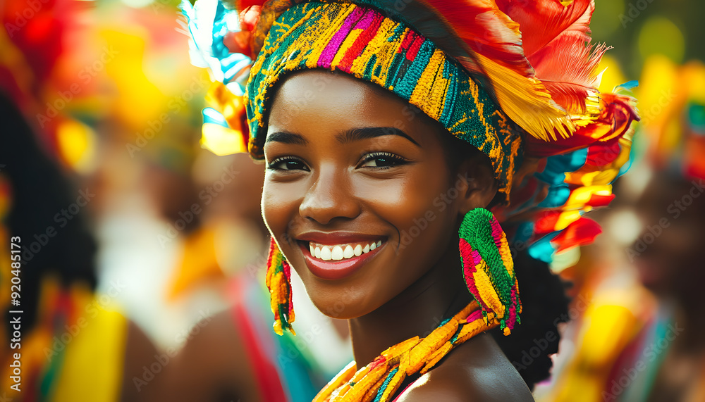 Fototapeta premium The beauty smiled and felt happy