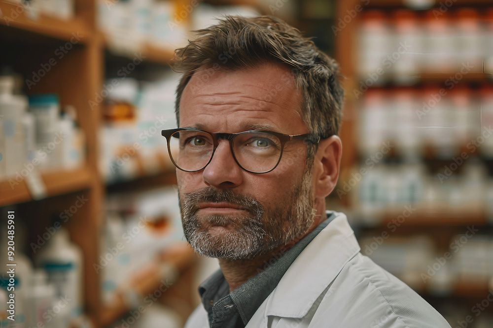 Pharmacist in pharmacy equipment in hospital Ai Generative Pharmacist in pharmacy equipment in hospital Ai Generative