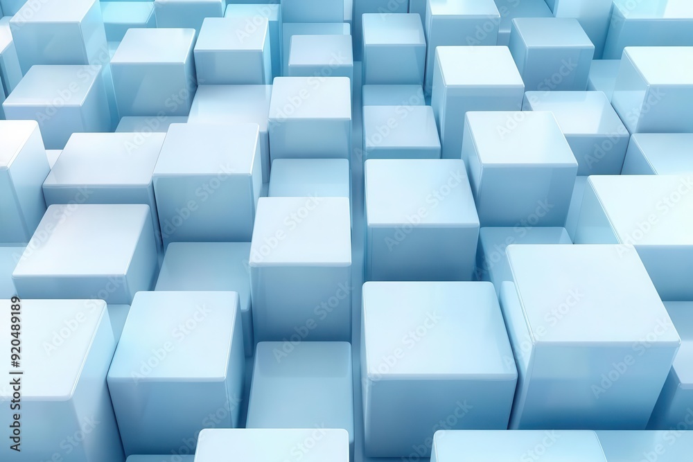 Abstract blocks in dynamic motion, illustrating the flow of productive energy, momentum and action