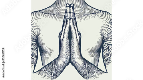 Two hands pressed together in a namaste gesture 