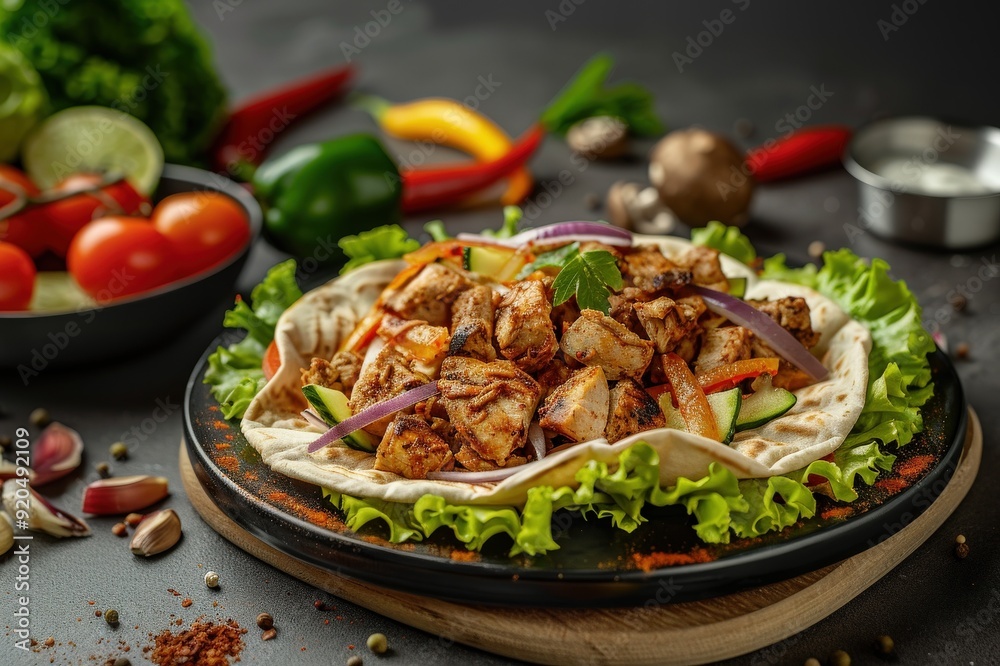 Close-up shot of fast food items. Beautiful simple AI generated image Close-up shot of fast food items. Beautiful simple AI generated image