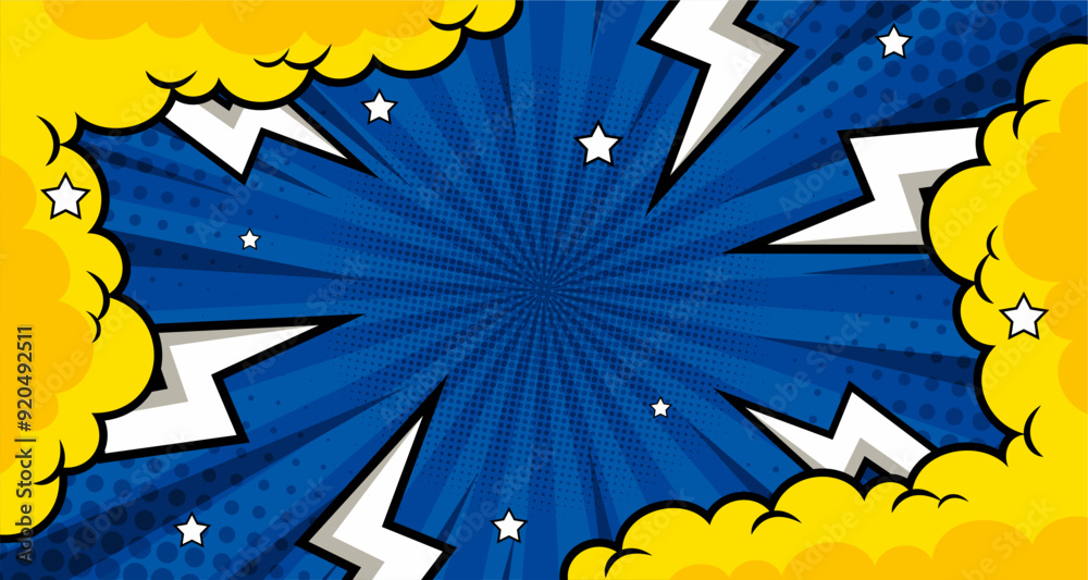 Comic style background. Design element for poster, card, banner, comic book, flyer.