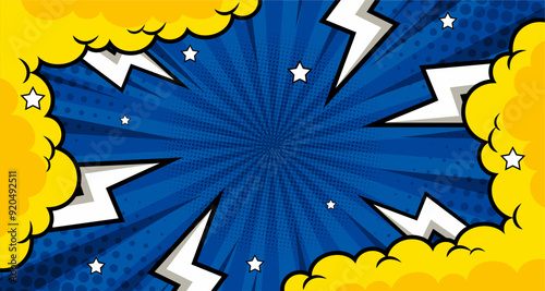 Comic style background. Design element for poster, card, banner, comic book, flyer.