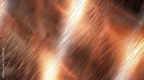 Polished steel texture with a rose gold background photo