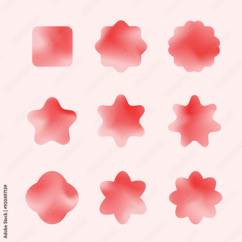 a collection of orange star gradient objects a collection of orange star gradient objects