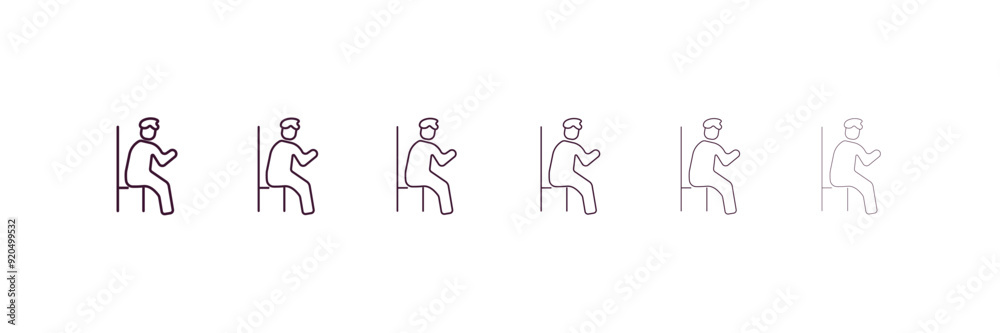 satisfied human outline icon. Linear vector from feelings concept. 6 different line style satisfied human icon included thin, light, regular, medium, bold, black satisfied human outline icon. Linear vector from feelings concept. 6 different line style satisfied human icon included thin, light, regular, medium, bold, black