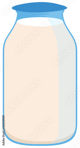 Milk symbol or Milk bottle icon 