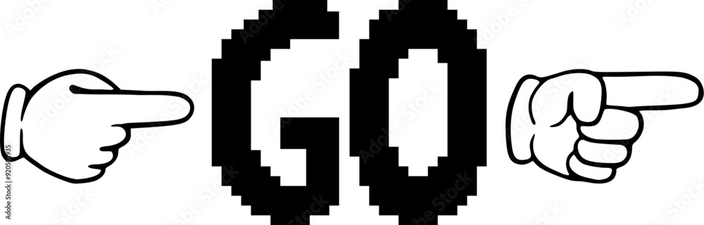 Design of go message symbol Design of go message symbol
