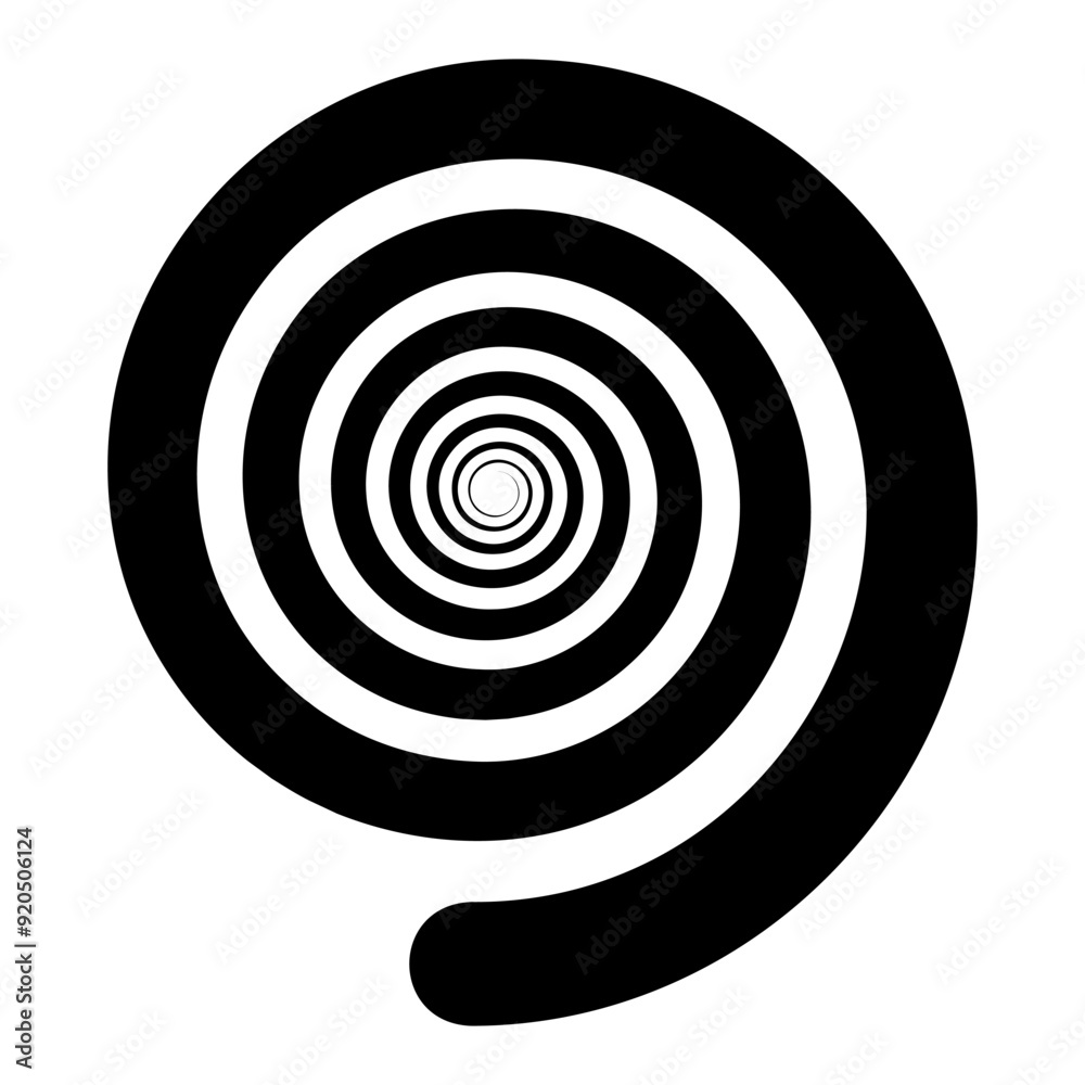 Spiral icon vector. Volute illustration sign. Hypnotic Spiral symbol or logo. Spiral icon vector. Volute illustration sign. Hypnotic Spiral symbol or logo.