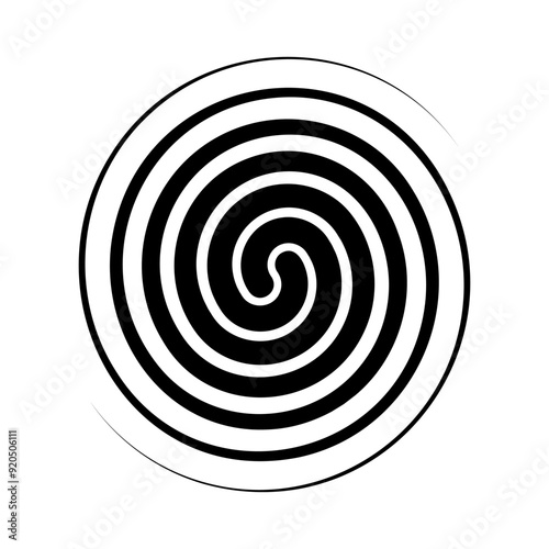 Spiral icon vector. Volute illustration sign. Hypnotic Spiral symbol or logo.