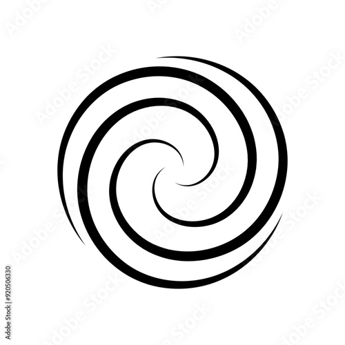 Spiral icon vector. Volute illustration sign. Hypnotic Spiral symbol or logo.
