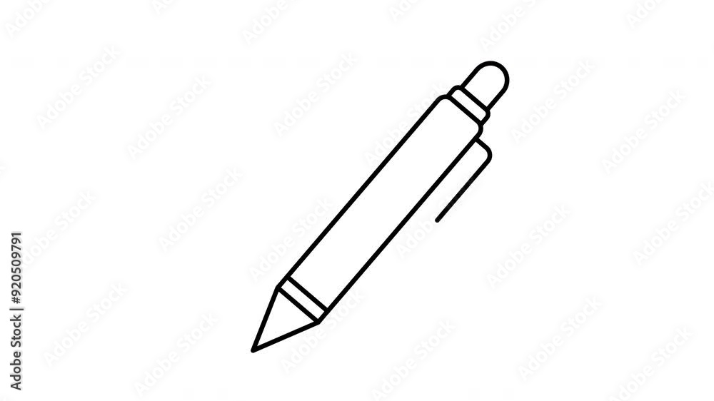 Animated pen line icon on transparent background, school and education animation, 4k video motion graphic with alpha channel, use for web design, mobile apps, ui design Animated pen line icon on transparent background, school and education animation, 4k video motion graphic with alpha channel, use for web design, mobile apps, ui design