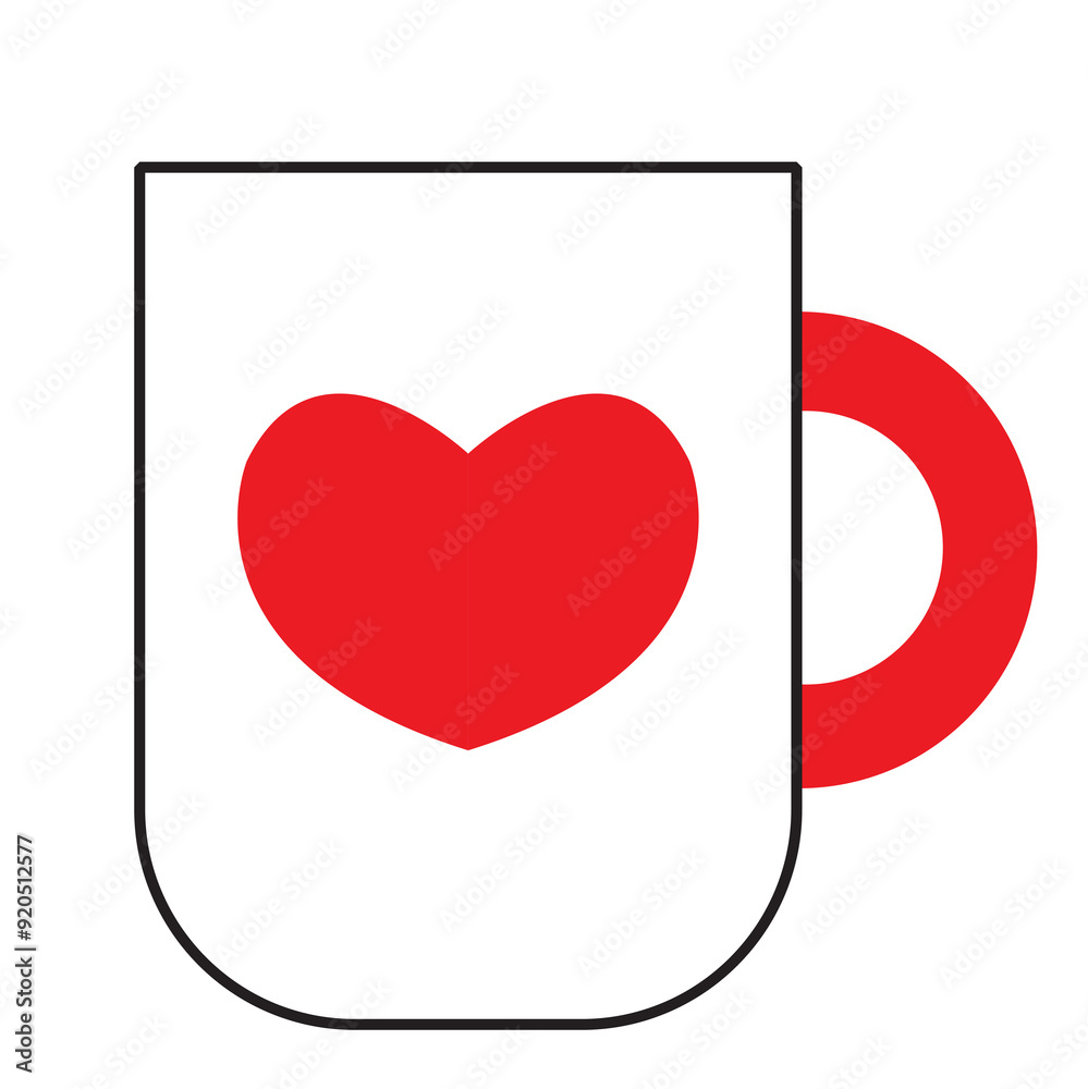red heart on white red heart on white
