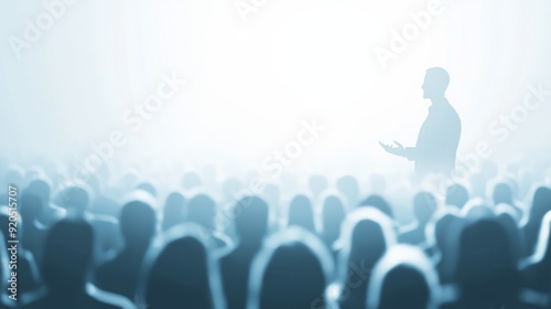 Speaker Addressing a Large Audience