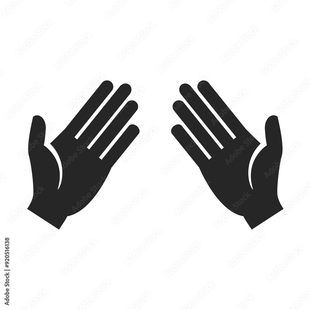 hand palm silhouette vector illustration hand palm silhouette vector illustration