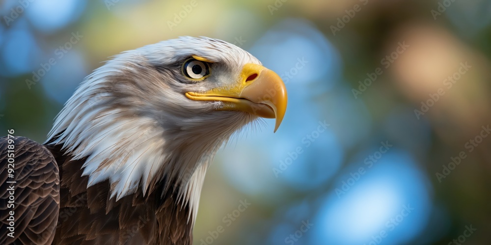 A close up of a majestic bald eagle A close up of a majestic bald eagle