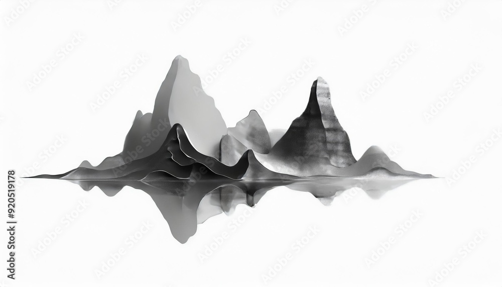 Fototapeta premium mountain concept on white