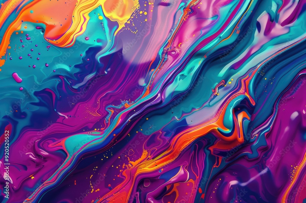 An image of an abstract painting featuring bold blue, yellow, and purple colors - Generative AI. Beautiful simple AI generated image An image of an abstract painting featuring bold blue, yellow, and purple colors - Generative AI. Beautiful simple AI generated image