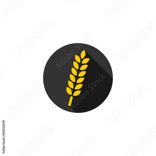 Wheat simple icon isolated on transparent background