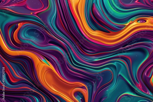 Abstract multi-colored liquid background. Beautiful simple AI generated image