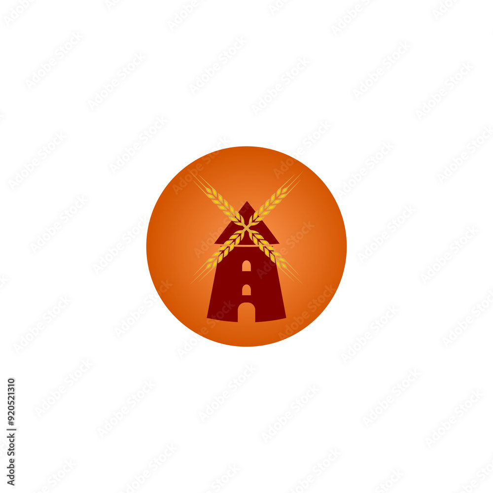 Windmill wheat icon isolated on transparent background Windmill wheat icon isolated on transparent background
