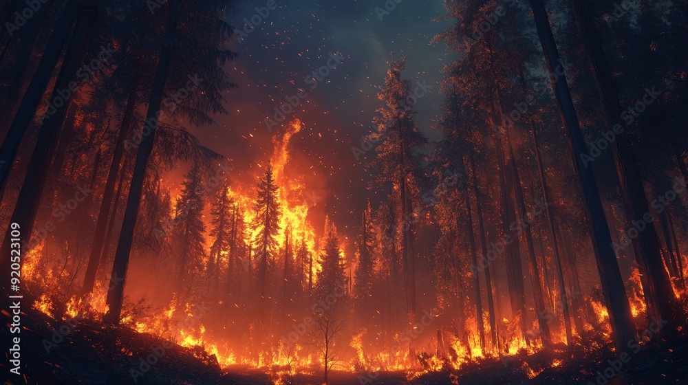 Climate change is increasing the frequency and intensity of forest fires around the world. Climate change is increasing the frequency and intensity of forest fires around the world.