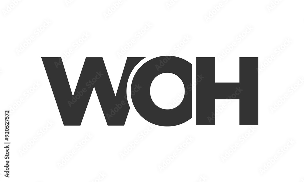 WOH logo design template with strong and modern bold text. Initial based vector logotype featuring simple and minimal typography. Trendy company identity. WOH logo design template with strong and modern bold text. Initial based vector logotype featuring simple and minimal typography. Trendy company identity.