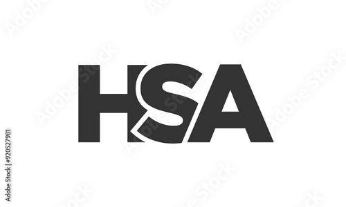 HSA logo design template with strong and modern bold text. Initial based vector logotype featuring simple and minimal typography. Trendy company identity. Free Download HSA logo design template with strong and modern bold text. Initial based vector logotype featuring simple and minimal typography. Trendy company identity. - GFXLoad