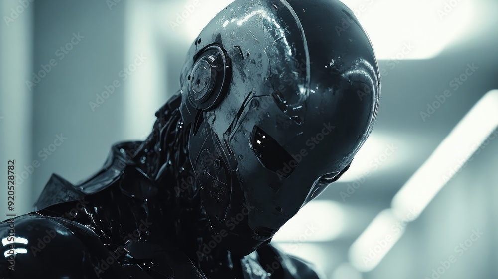 Cyberpunk Robot Portrait Cyberpunk Robot Portrait
