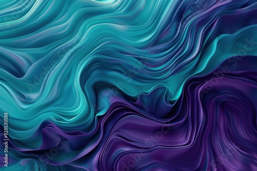 Abstract looping purple energy waves from particles of futuristic high-tech glowing background, video 4k, 60 fps. Beautiful simple AI generated image in 4K, unique.