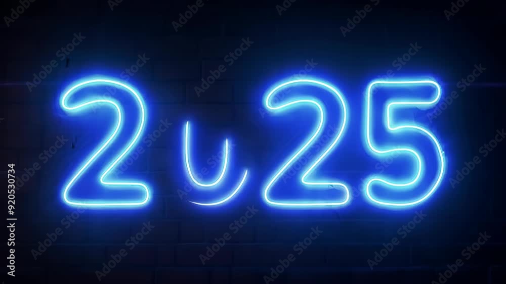 Neon glowing 2025 text animation on black background. New Year celebration. Future and futuristic technology concept. 3D animation. Colorful greeting text Neon glowing 2025 text animation on black background. New Year celebration. Future and futuristic technology concept. 3D animation. Colorful greeting text