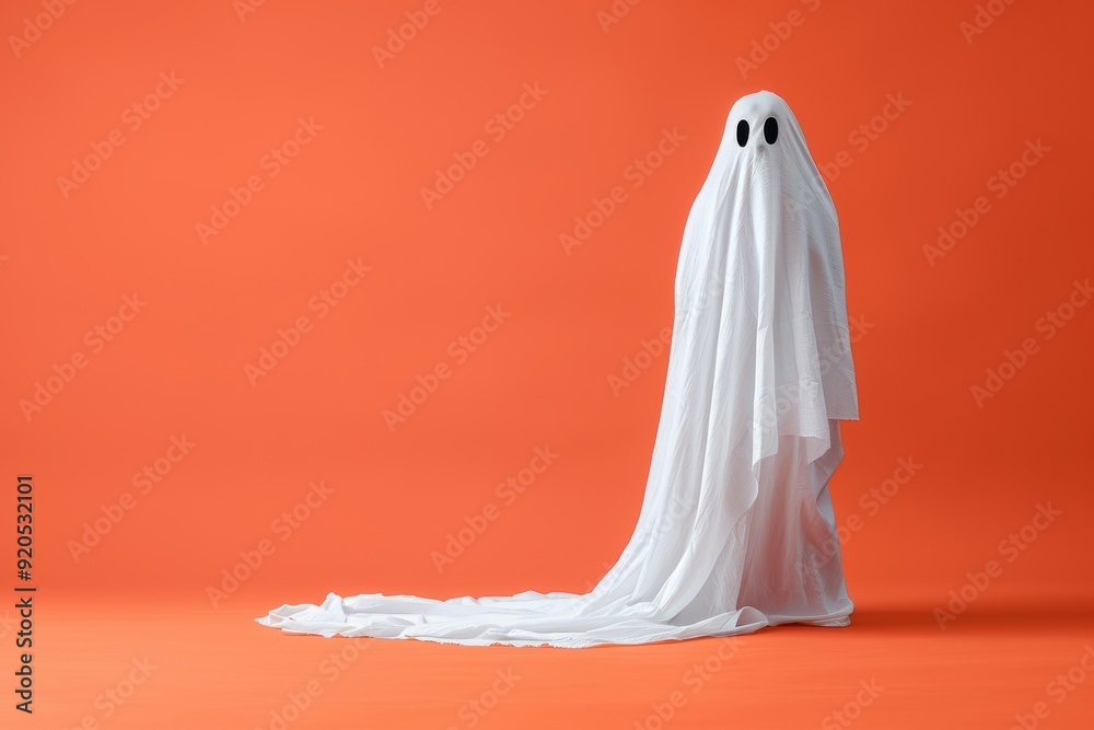 3D illustration mockup and rendering cute ghost, wrapped in a white sheet, radiating happiness within a delightful scene against a stunning isolated pastel background. 3D illustration mockup and rendering cute ghost, wrapped in a white sheet, radiating happiness within a delightful scene against a stunning isolated pastel background.