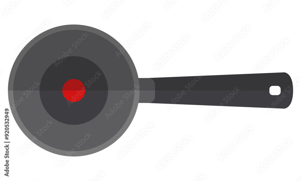 Frying pan flat vector icon isolated on white background. Frying pan flat vector icon isolated on white background.