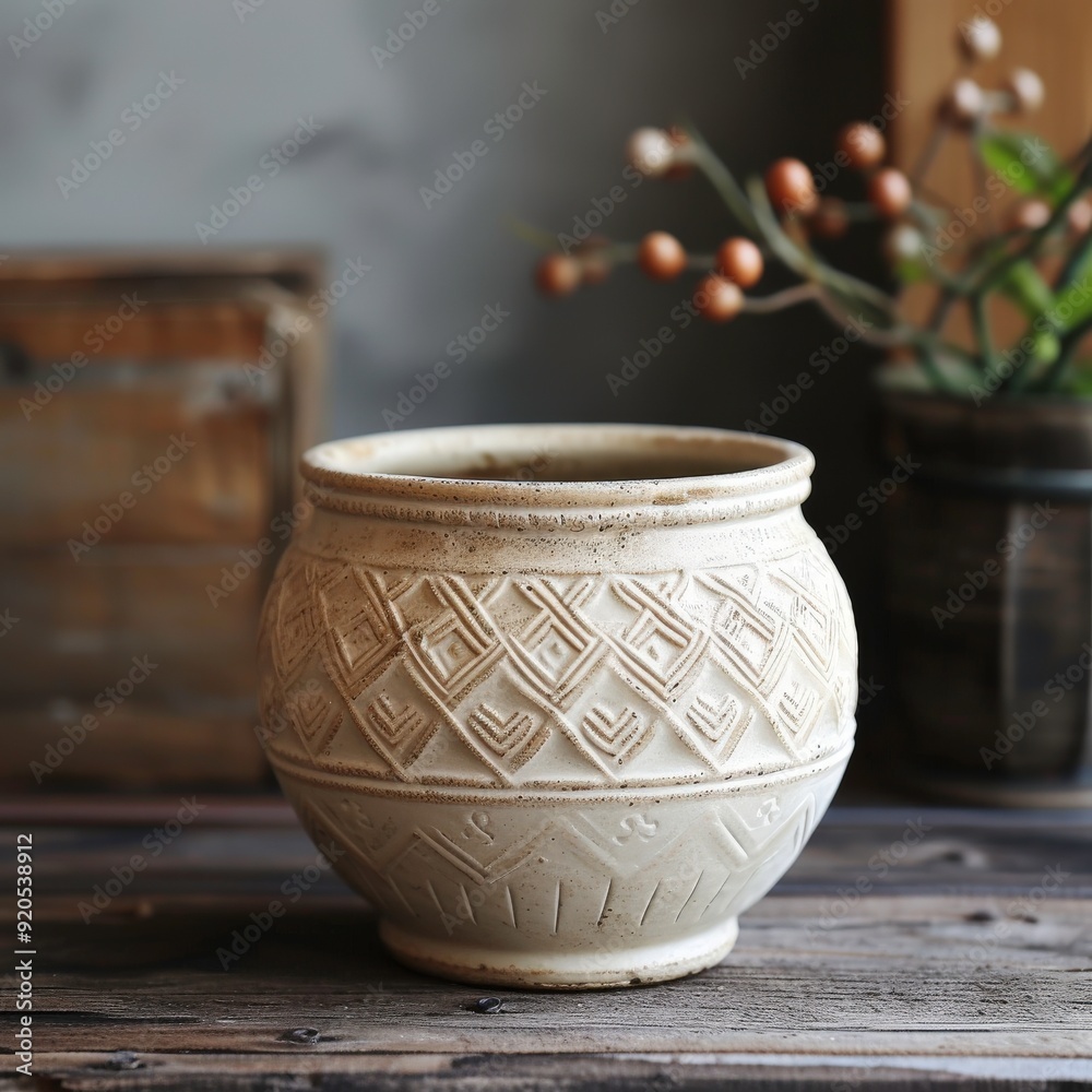 A decorative ceramic pot with intricate patterns, suitable for plants or home decor. A decorative ceramic pot with intricate patterns, suitable for plants or home decor.
