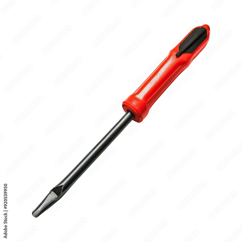 Red Screwdriver Isolated on Black Background Red Screwdriver Isolated on Black Background