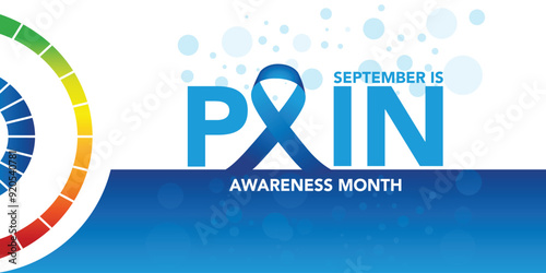 Pain awareness month is observed every year in September, to raise public awareness of issues in the area of pain and pain management, Vector illustration
