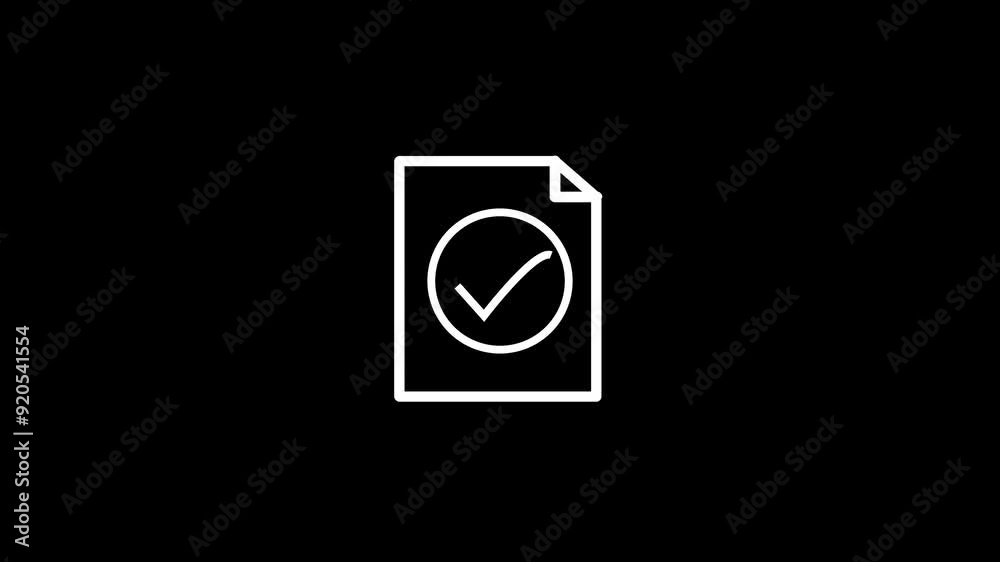 Checklist check mark icon on to do list document paper animation Checklist check mark icon on to do list document paper animation