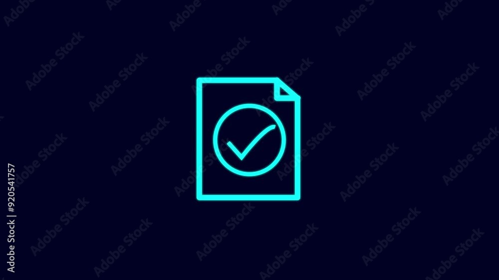 Checklist check mark icon on to do list document paper animation Checklist check mark icon on to do list document paper animation
