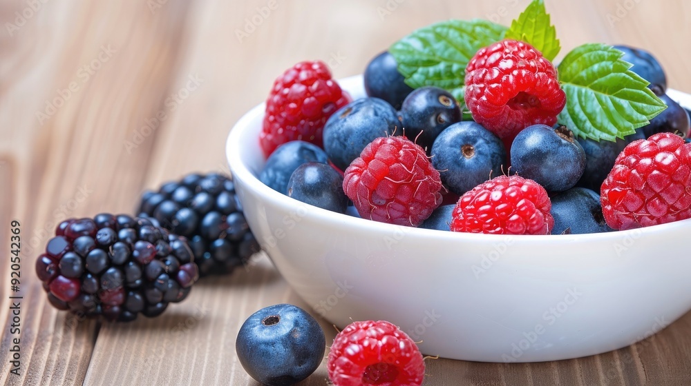 A vibrant bowl of fresh berries including raspberries, blueberries, and blackberries, perfect for healthy snacking or smoothies. A vibrant bowl of fresh berries including raspberries, blueberries, and blackberries, perfect for healthy snacking or smoothies.