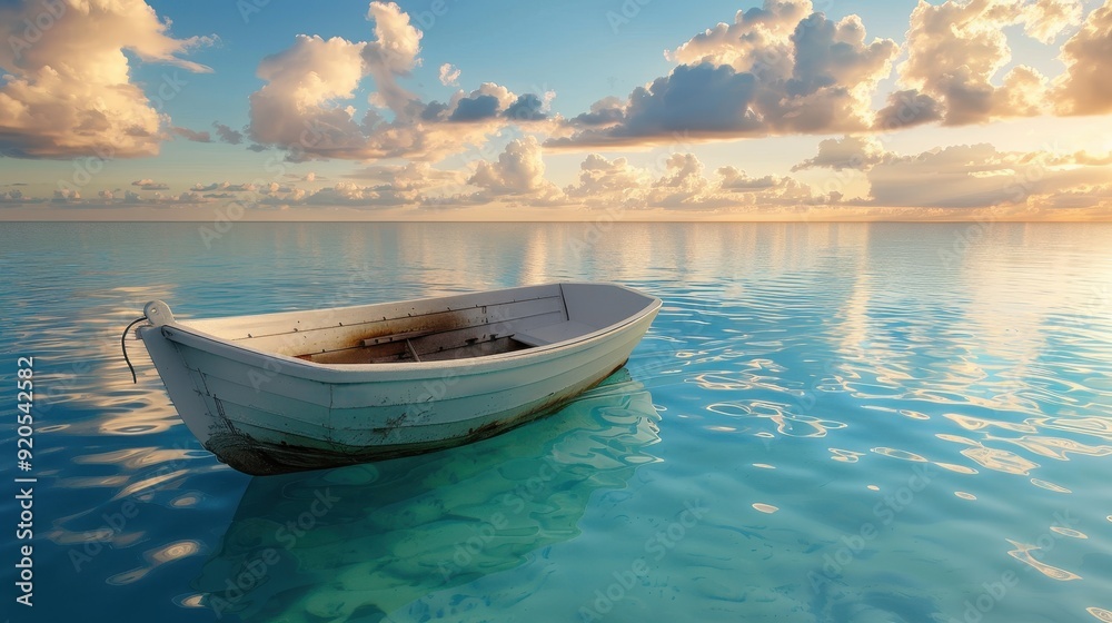 view of a boat on a calm sea view of a boat on a calm sea