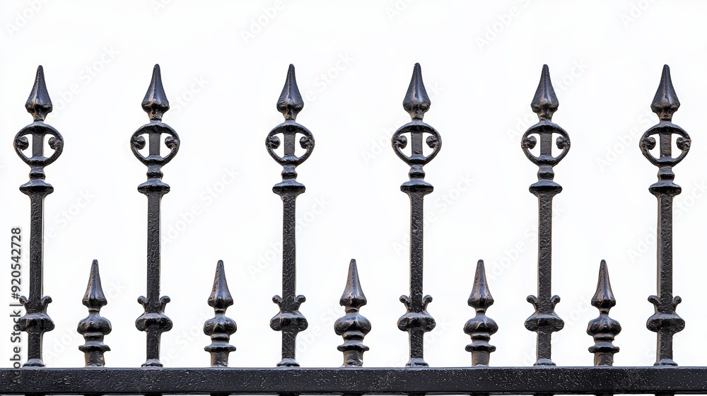 Iron Fence Isolated on White Background Iron Fence Isolated on White Background