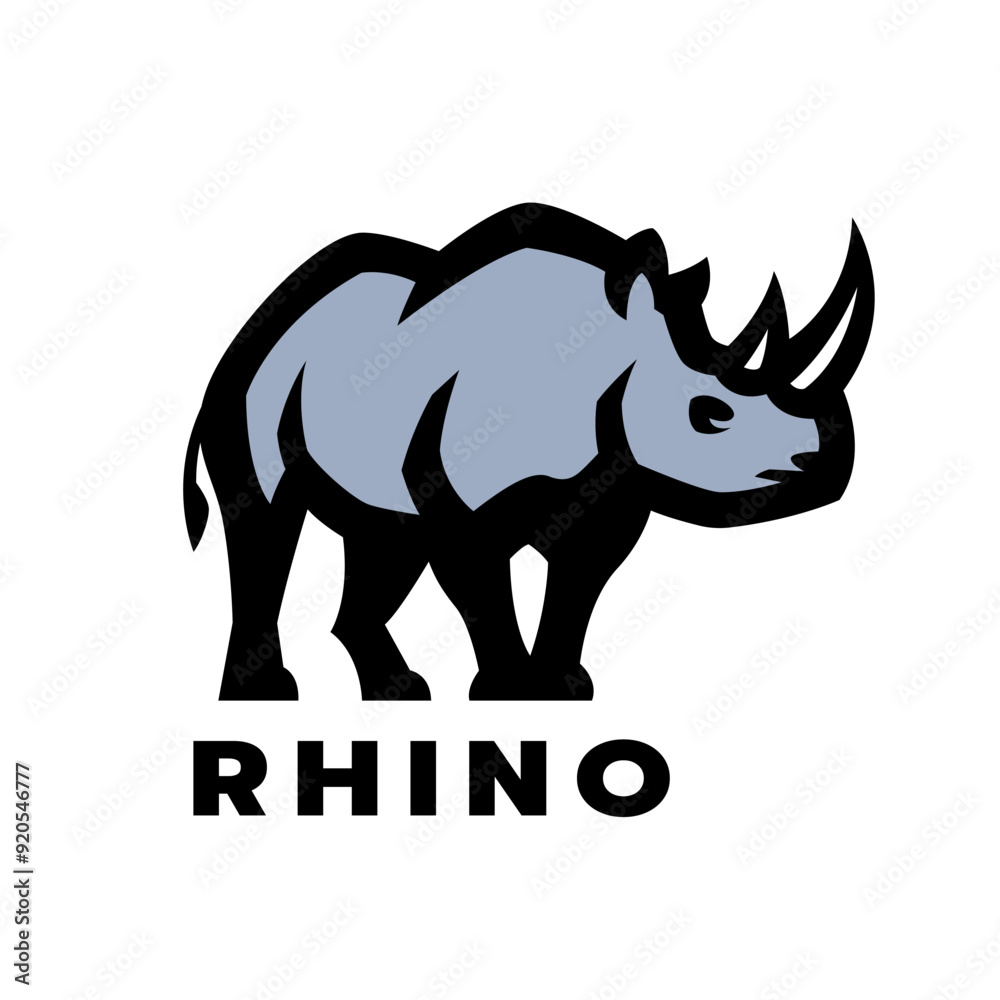Wild rhinoceros logo. Wild rhinoceros logo.