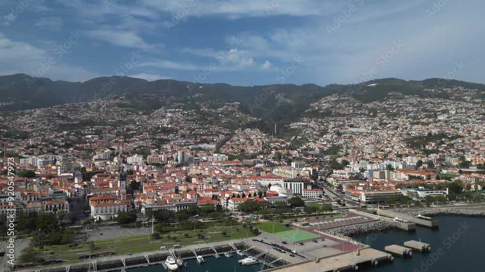 Panoramic view of the capital of Madeira island Funchal, Portugal Panoramic view of the capital of Madeira island Funchal, Portugal