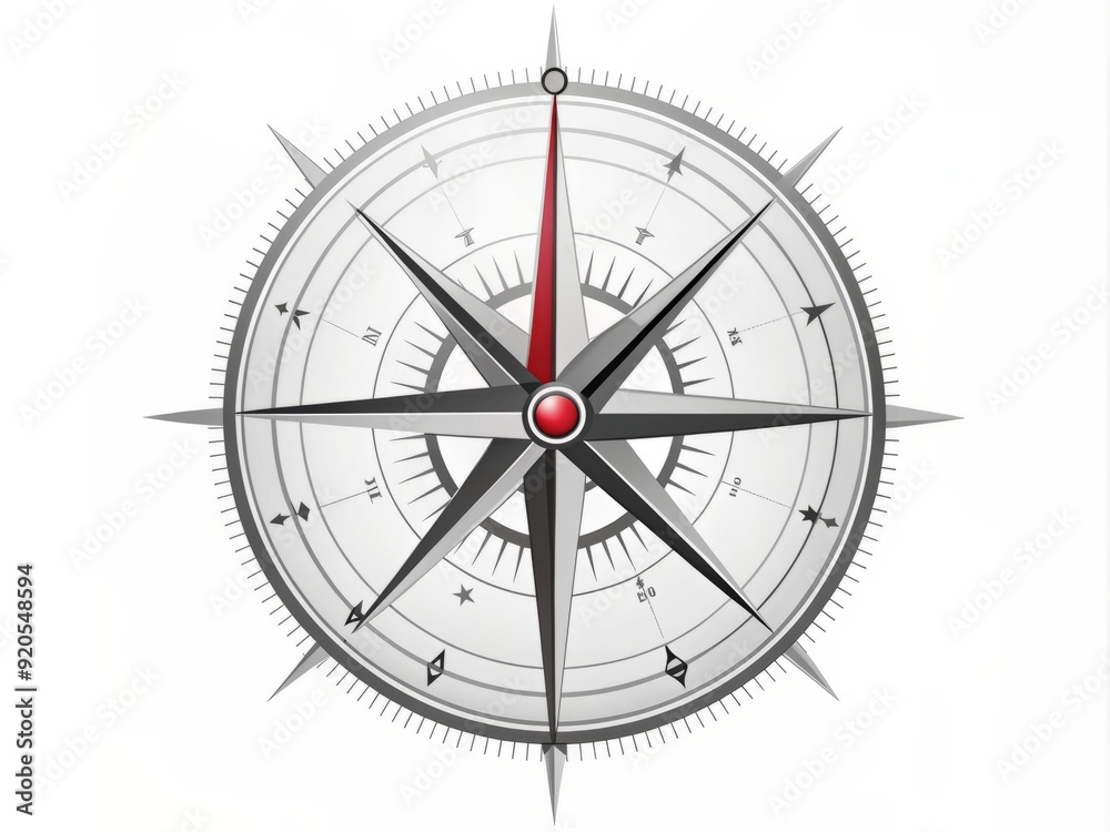 Simple yet striking, a precise compass with bold lines and minimalist aesthetic stands out against a crisp white background, perfect for navigation and travel themes. Simple yet striking, a precise compass with bold lines and minimalist aesthetic stands out against a crisp white background, perfect for navigation and travel themes.