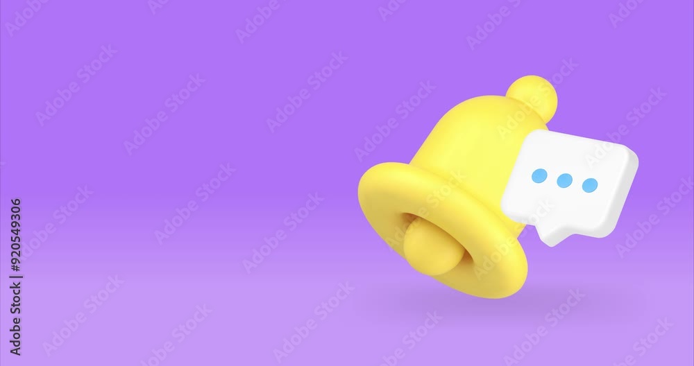 Chat message ring bell notification incoming inbox mailbox web communication 3d animation loop. Cyberspace reminder notice signal texting comment alarm new dialogue Chat message ring bell notification incoming inbox mailbox web communication 3d animation loop. Cyberspace reminder notice signal texting comment alarm new dialogue