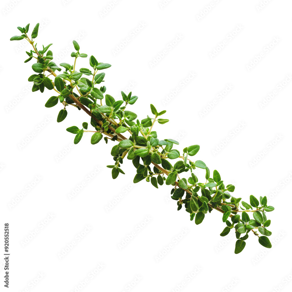 PNG Fresh thyme sprig on a white background PNG Fresh thyme sprig on a white background